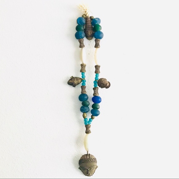 Jumbo African Tribal Recycled Trade Bead Necklace - Picture 1 of 8